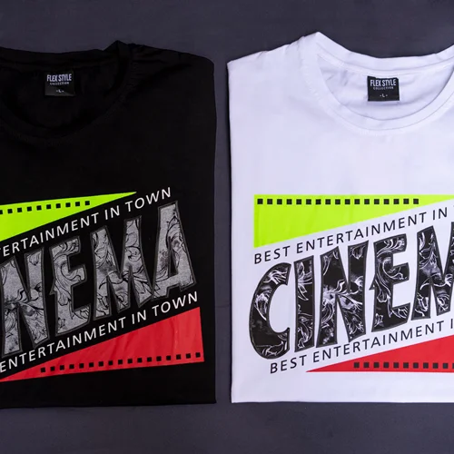 تی شرت مردانه یقه گرد طرح Cinema